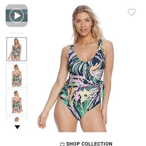 Birdsong Waikiki Wrap One Piece Swim Suit
